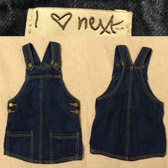 Next Blue Denim Dungaree Dress