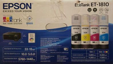 Epson EcoTank ET-1810 Wi-Fi Colour Printer
