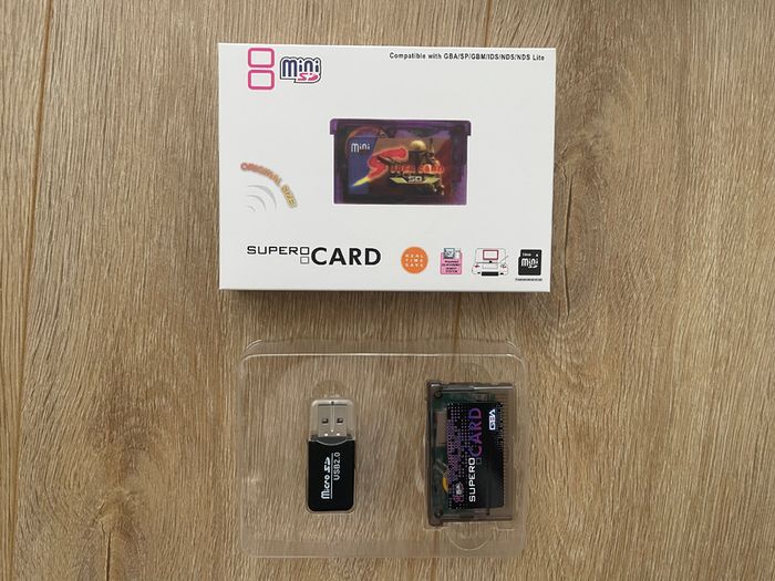 Nintendo Gameboy Advance AGB-001 Milky Blue Boxed with Manual and FlashCard 2GB