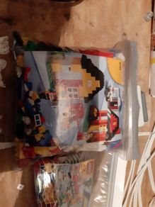 lego 3 bags of lego bricks with instruction