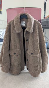 Zara faux fur teddy coat