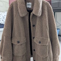 Zara faux fur teddy coat