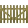 Picket Fence Gate 2 pcs Impregnated Wood 300x100 cm Image 3