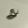 1978 Double Heart Sterling Silver Ring Image 3