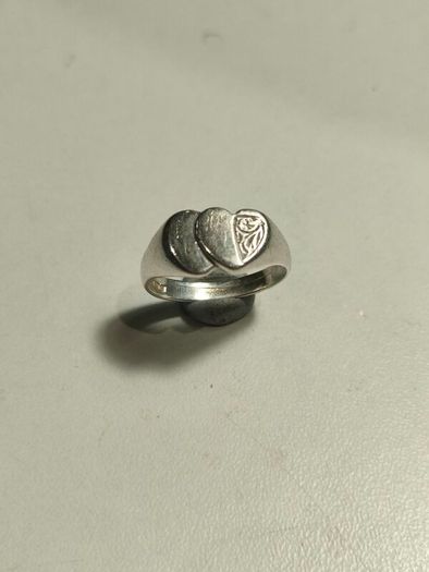 1978 Double Heart Sterling Silver Ring