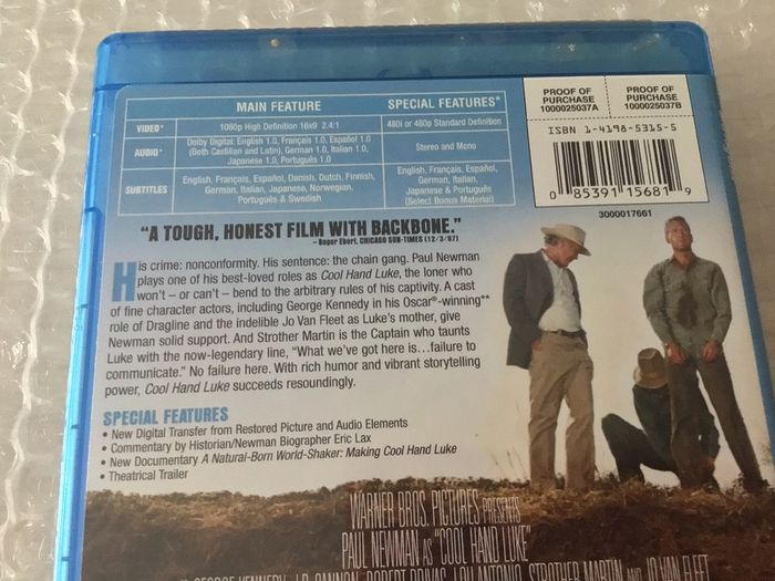 Cool Hand Luke Blu Ray American Import Region Free