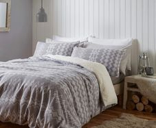 Alpine Fleece Single Duvet Set Grey Multiple Sizes/designs (free Postage)