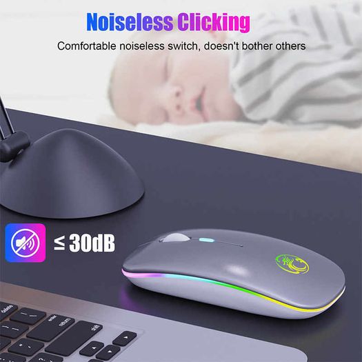 I-Mice 2-mode Rechargeable Wireless Bluetooth Ultra Slim Backlit Mouse.