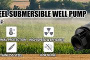 BRAND NEW 4 Inch 0.5HP 25GPM Submersible Deep Well Pump Stainless Steel Water Pump 96L/min 50M Head Garden Agricultural Irrigation