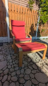 Ikea armchair with footstool
