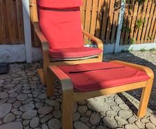 Ikea armchair with footstool