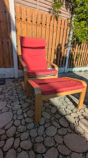 Ikea armchair with footstool