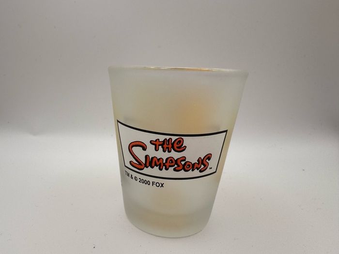 Vintage 2000 The Simpsons Matt Groening Frosted Shot Glasses