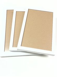 3 White Wooden Picture Frames