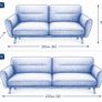 Pair of EZ Living Midnight Blue Velvet Couches Image 4