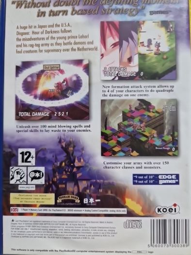 Disgaea Hour of Darkness PlayStation2 Ps2 Games Original