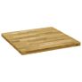 Table Top Solid Oak Wood Square 44 mm 70x70 cm Image 4