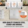 BBQ Access Door, 610x610 mm Double Outdoor Kitchen Door, Stainless Steel Flush Mount Door, Double Wall Vertical Door with Handles and Hooks, for BBQ Island, Grilling Station, Outside Cabinet Image 2
