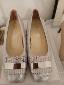 Beautiful Scolaro  Siver and Grey Shoes Size 38
