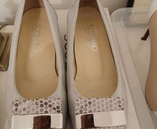Beautiful Scolaro  Siver and Grey Shoes Size 38
