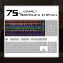 GM326 Mechanical Keyboard,Wired Gaming Keyboard,75% Percent TKL Hot Swappable Compact LED Backlit USB C Mechanical Gaming Keyboards with Knob for PC Windows Mac,QWERTY Layout,Black,Red Switches Image 4