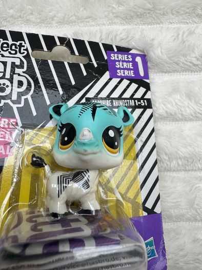 Hasbro Littlest Pet Shop 1-51 Sapphire Rhinostar Rhino Dirty Please see pictures