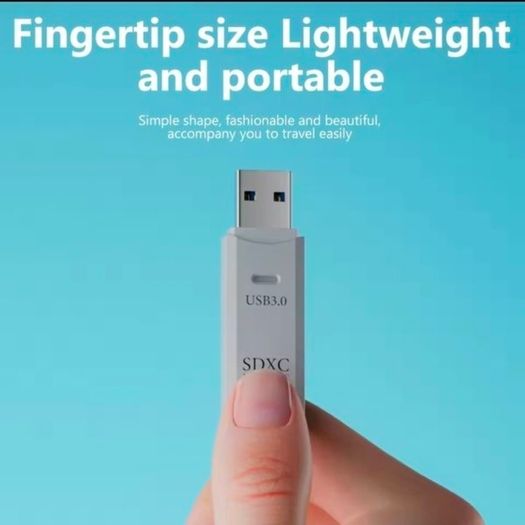 USB 2 in 1 USB 3.0 Card Reader USB Adapter High Speed Card Reader TF Memory Card for PC Laptop Accessories( memory cards not included)
