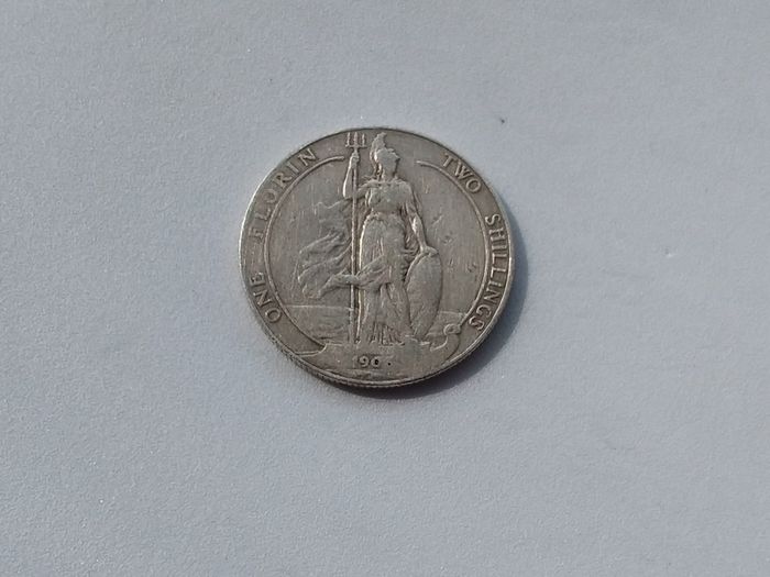 Great Britain : 1906 Edward VII Florin - .925 Silver
