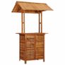 Outdoor Bar Table with Rooftop 122x106x217 cm Solid Acacia Wood Image 10