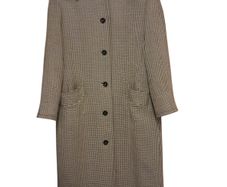 Givenchy 1980s Wool Houndstooth Coat