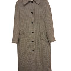 Givenchy 1980s Wool Houndstooth Coat