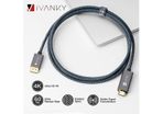 iVANKY 4.5M Active DisplayPort (Male) to HDMI (Male) UHD (4K@60Hz) Gold-Plated/Nylon-Braided Cable (Brand New/Warranty)
