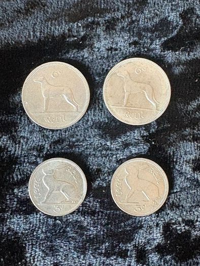 Ireland Sixpence & Threepence Coins