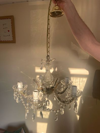 Glass antique chandelier