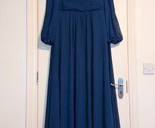 amazing long sleeve navy chiffon maxi dress from Ever Pretty