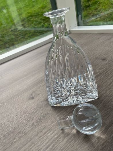 Heavy Cut Crystal Glass Decanter with Ball Stopper, 29cm, 1.63kg