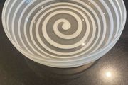 vintage mid century Leonardo Germany "Twist " Glass Bowl