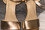 Rose gold wedges UK 7
