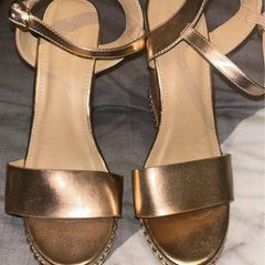 Rose gold wedges UK 7