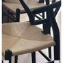 Hans J Wegner style Wishbone Bar Stool -Black/Natural Image 3