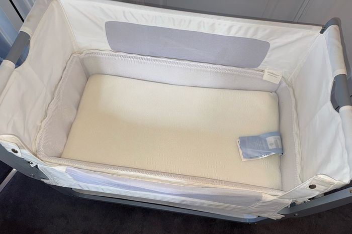 Snuzpod 3 Bedside Crib Grey and Mattress and Accessories