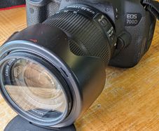 Canon EOS 700D DSLR camera with 18-135mm F3.5-5.6 Zoom Lens.