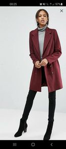 Long Coat in Berry