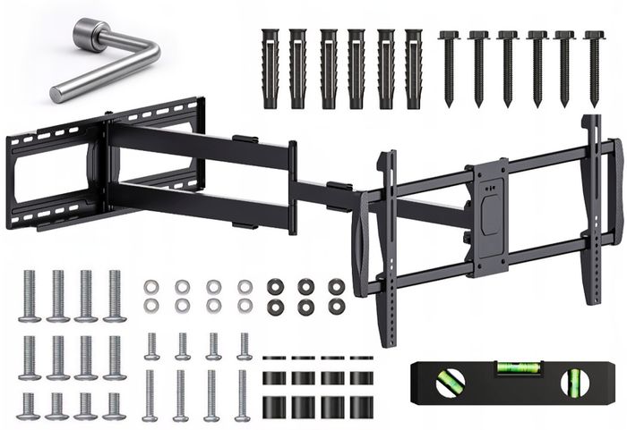 Tv Wall Mount Bracket Tilt Swivel Long Arm 43-95"