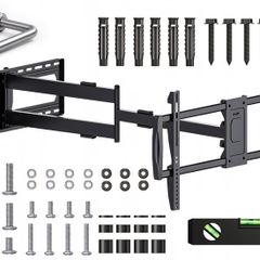 Tv Wall Mount Bracket Tilt Swivel Long Arm 43-95"
