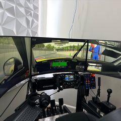 Full race rig simulator drift triple 32" curved moza simagic all good stuff
