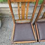 Set of 4 Arts & Crafts oak dining chairs Image 5