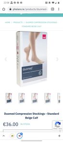 Duomed medical compression calf stocking  beige size AD XL Postage included