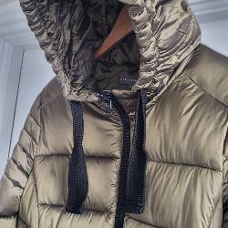 MINT VELVET Gold Tone Puffer Jacket Sz 12 UK - Rrp 220 (New)