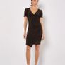 APRICOT Metallic Bodycon Wrap Mini Dress. Size 10 Image 5
